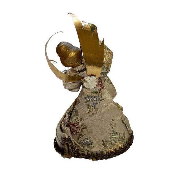 KOESTEL Angel Tree Topper Ornament Holding Trumpet Vtg WAX 6” Made In Germany - Picture 5 of 8